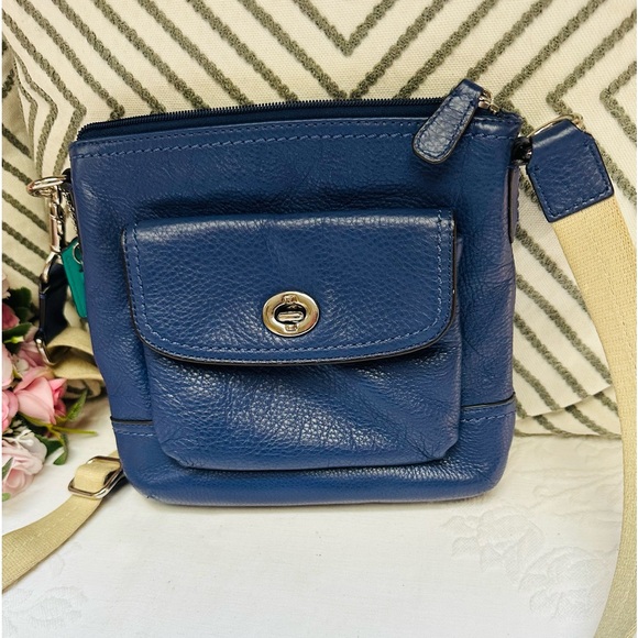 Coach Blue Leather Crossbody Bag - Picture 7 of 11